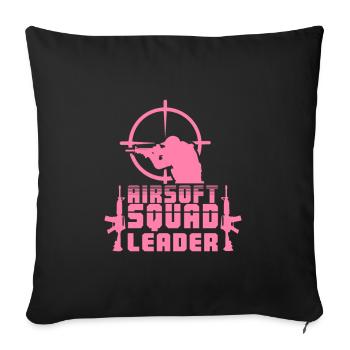 Airsoft Airsoft Airsoft Airsoft - Housse de coussin décorative 45 x 45 cm - noir - Devant