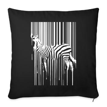 zebra - Sofa pillowcase 17,3'' x 17,3'' (45 x 45 cm) - black - Front