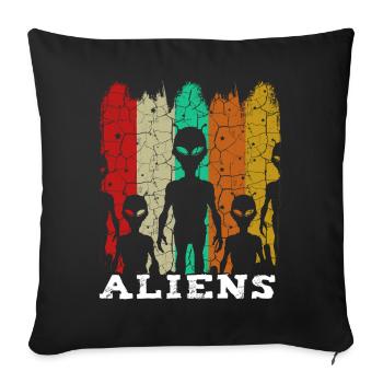 étranger - Housse de coussin décorative 45 x 45 cm - noir - Devant