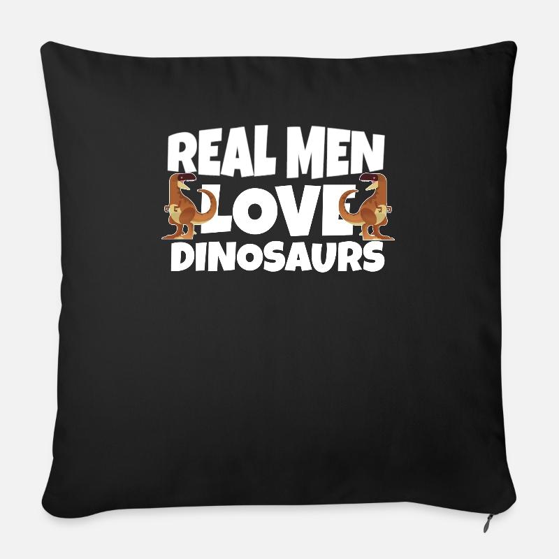 Dinosaurier - Sofakissenbezug 45 x 45 cm - Schwarz