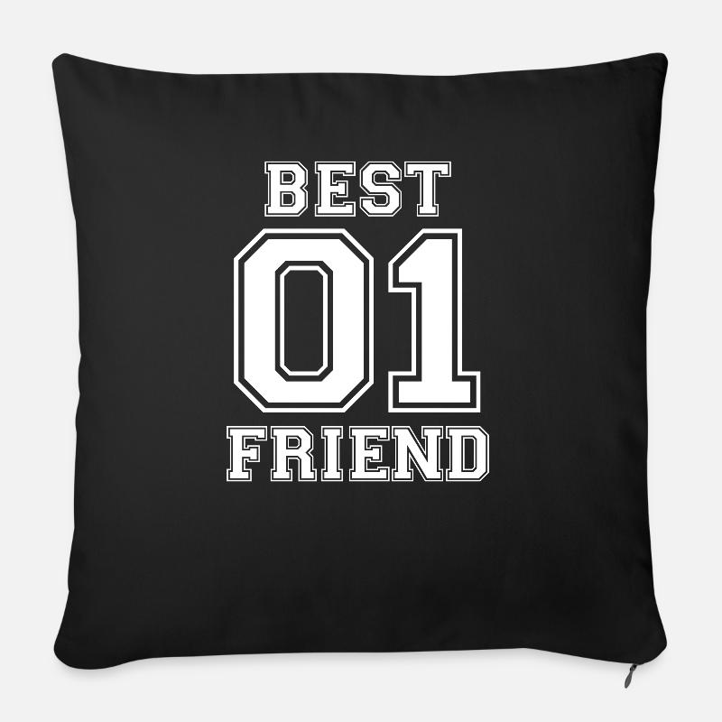 Best Friend 01 - Housse de coussin décorative 45 x 45 cm - noir