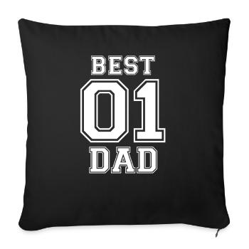 Best Dad 01 - Sofakissenbezug 45 x 45 cm - Schwarz - Vorne