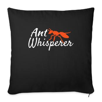 ant - Sofa pillowcase 17,3'' x 17,3'' (45 x 45 cm) - black - Front