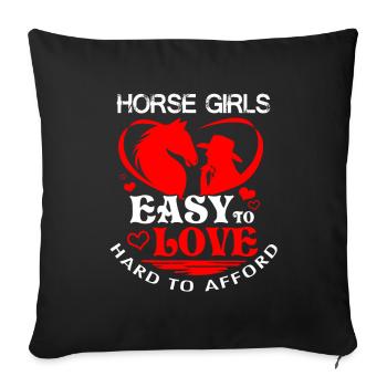 Appaloosa Western Cheval De Dressage De Chevaux Proverbes - Housse de coussin décorative 45 x 45 cm - noir - Devant