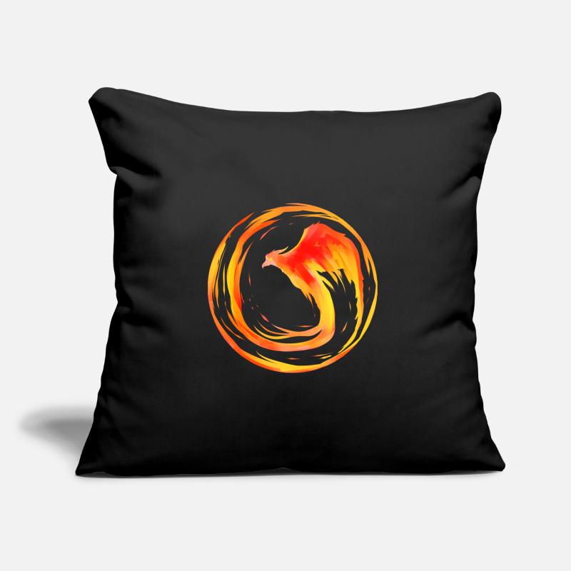 FIRE CIRCLE - Burning phoenix fire circle Sofa pillowcase 17,3'' x 17,3'' (45 x 45 cm)