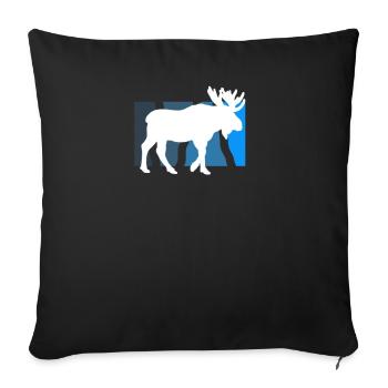 Moose - Sofa pillowcase 17,3'' x 17,3'' (45 x 45 cm) - black - Front