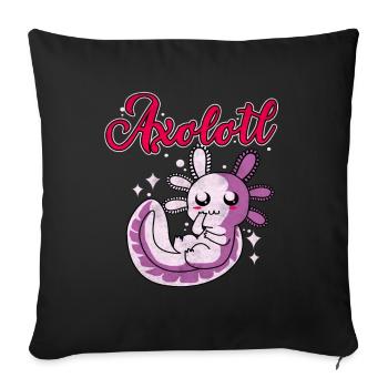 Axolotl - Housse de coussin décorative 45 x 45 cm - noir - Devant