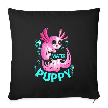 Axolotl - Housse de coussin décorative 45 x 45 cm - noir - Devant