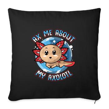 Axolotl - Housse de coussin décorative 45 x 45 cm - noir - Devant