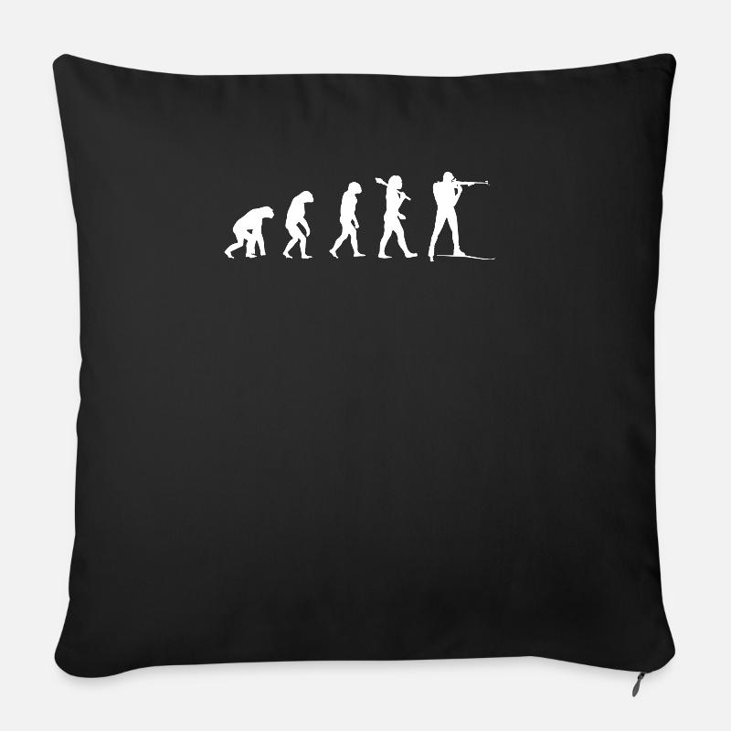 Tee shirt élégant Biathlon Evolution - Housse de coussin décorative 45 x 45 cm - noir