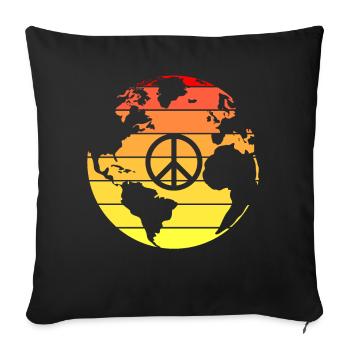 Planet Earth - Sofa pillowcase 17,3'' x 17,3'' (45 x 45 cm) - black - Front