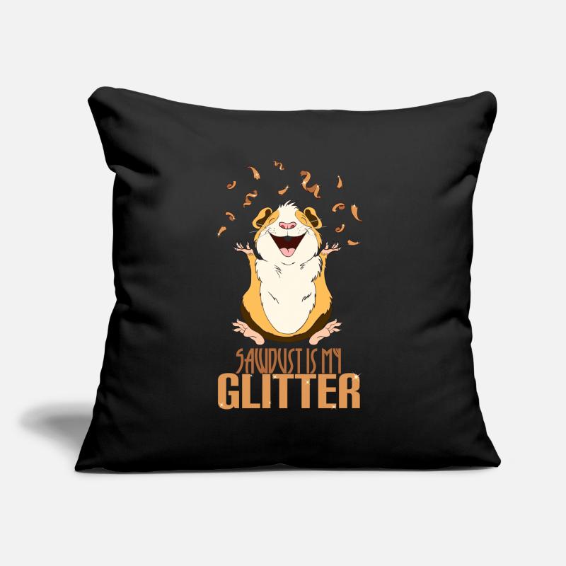 La sciure de cochon d'Inde est mon scintillement Housse de coussin décorative 45 x 45 cm