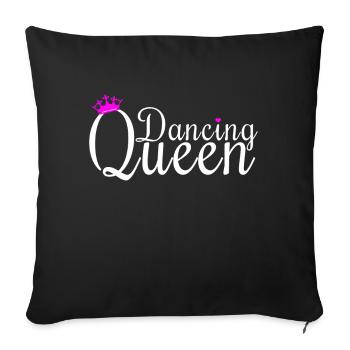 Danse reine danseuse - Housse de coussin décorative 45 x 45 cm - noir - Devant