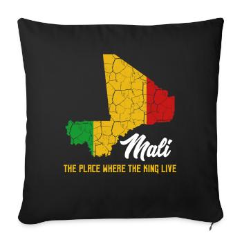 Mali - Housse de coussin décorative 45 x 45 cm - noir - Devant