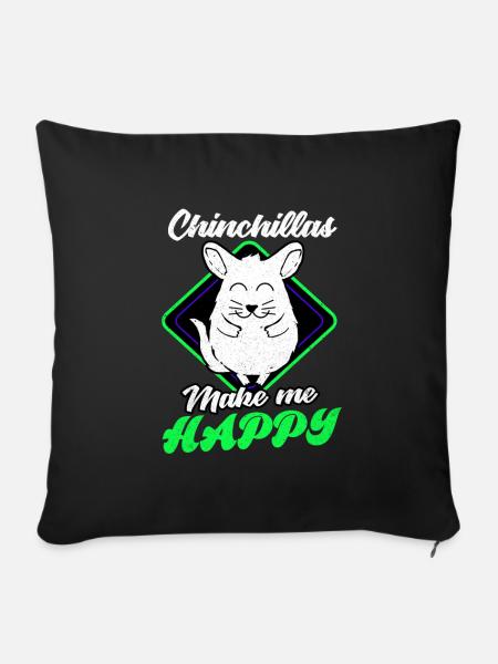 Chinchilla - Sofakissenbezug 45 x 45 cm - Schwarz