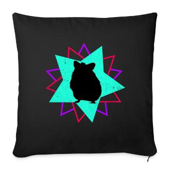 Chinchilla - Housse de coussin décorative 45 x 45 cm - noir - Devant