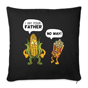 Je suis ton père Popcorn - Housse de coussin décorative 45 x 45 cm - noir - Devant