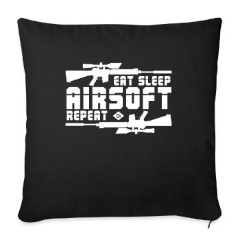Airsoft Match - Sofa pillowcase 17,3'' x 17,3'' (45 x 45 cm) - black - Front