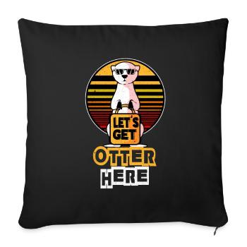 Otter - Sofakissenbezug 45 x 45 cm - Schwarz - Vorne