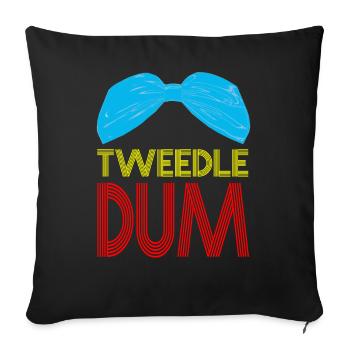 Tweedle Dum Carnaval Drôle De Dames After Ski - Housse de coussin décorative 45 x 45 cm - noir - Devant