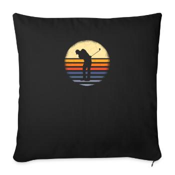 golf - Sofa pillowcase 17,3'' x 17,3'' (45 x 45 cm) - black - Front