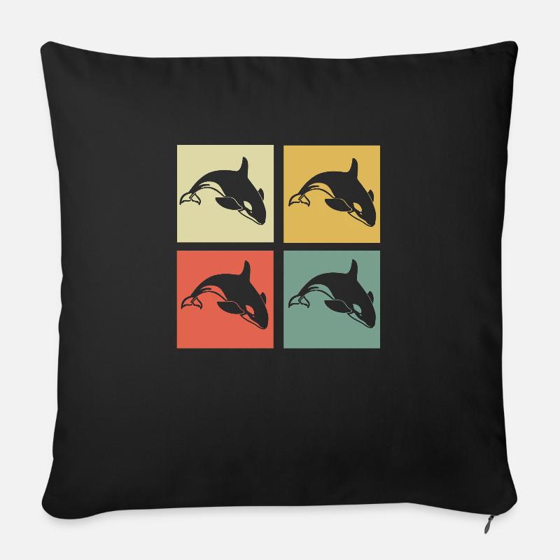 Wal - Sofakissenbezug 45 x 45 cm - Schwarz