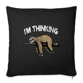 Sloth - Sofa pillowcase 17,3'' x 17,3'' (45 x 45 cm) - black - Front