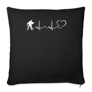 Tango Heartbeat Ekg TANGO DESIGN - Sofakissenbezug 45 x 45 cm - Schwarz - Vorne