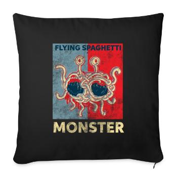 Pasta Spaghetti FSM Italy Pasta Pesto Cook - Sofa pillowcase 17,3'' x 17,3'' (45 x 45 cm) - black - Front