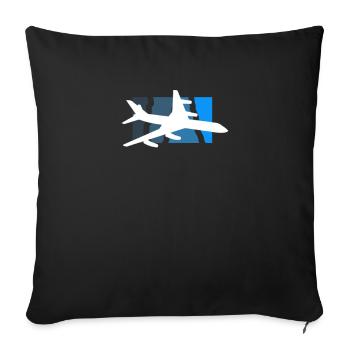Pilot - Sofakissenbezug 45 x 45 cm - Schwarz - Vorne