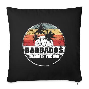 Barbados island beach sun caribbean - Sofa pillowcase 17,3'' x 17,3'' (45 x 45 cm) - black - Front