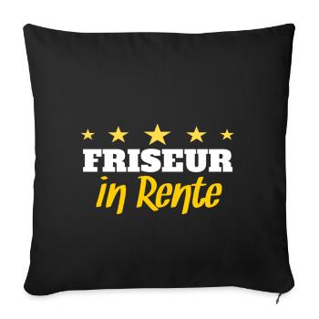 hair stylist - Sofa pillowcase 17,3'' x 17,3'' (45 x 45 cm) - black - Front