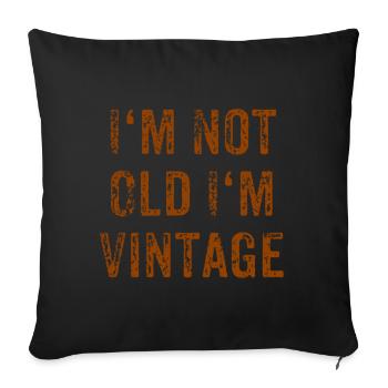 Oldschool Vintage Style rétro tendance de la mode - Housse de coussin décorative 45 x 45 cm - noir - Devant