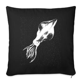 calamar - Housse de coussin décorative 45 x 45 cm - noir - Devant