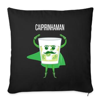 Caipirinha Drôle Drôle Drôle Cocktail - Housse de coussin décorative 45 x 45 cm - noir - Devant