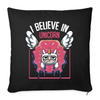 donut - Sofa pillowcase 17,3'' x 17,3'' (45 x 45 cm) - black - Front