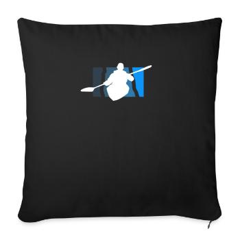 Kayak - Housse de coussin décorative 45 x 45 cm - noir - Devant