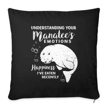 Vaches de mer - Housse de coussin décorative 45 x 45 cm - noir - Devant