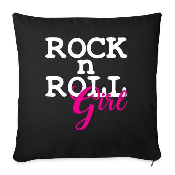 Rock'n'Roll - Sofa pillowcase 17,3'' x 17,3'' (45 x 45 cm) - black - Front