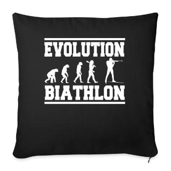 Evolution Biathlon - Sofakissenbezug 45 x 45 cm - Schwarz - Vorne