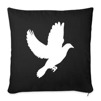 Taube - Sofakissenbezug 45 x 45 cm - Schwarz - Vorne