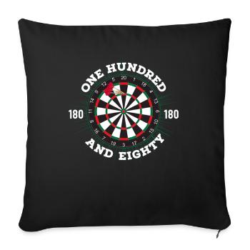 DART ONE UNDRED EIGHTY DARTS 180 - Sofakissenbezug 45 x 45 cm - Schwarz - Vorne