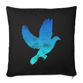 Dove bird dove - Sofa pillowcase 17,3'' x 17,3'' (45 x 45 cm) - black - Front