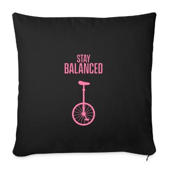 Einrad Einrad Fahrerin Einräder Unicycle Mädchen - Sofakissenbezug 45 x 45 cm - Schwarz - Vorne