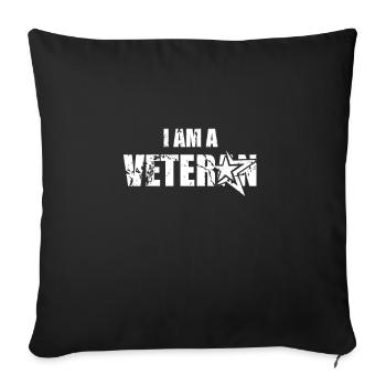 W 10Military Veteran Veteran Soldier Veterans - Sofa pillowcase 17,3'' x 17,3'' (45 x 45 cm) - black - Front