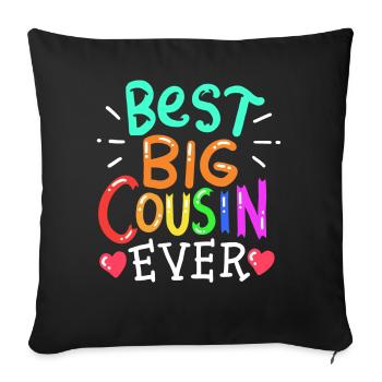 Best Big Cousin Family Reunion Cute - Sofa pillowcase 17,3'' x 17,3'' (45 x 45 cm) - black - Front