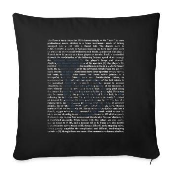 Waldhorn Hornist - Housse de coussin décorative 45 x 45 cm - noir - Devant