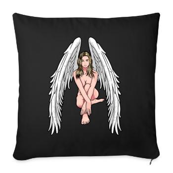 Angel Guardian Angel Fantasy Celestial Spiritual - Sofa pillowcase 17,3'' x 17,3'' (45 x 45 cm) - black - Front