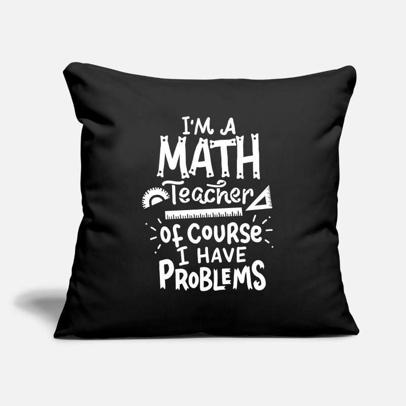 Profs de maths Housse de coussin décorative 45 x 45 cm