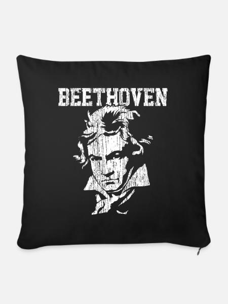 Beethoven - Sofakissenbezug 45 x 45 cm - Schwarz